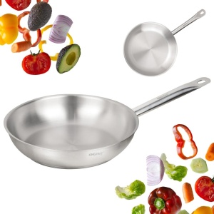Tigaie din inox 24 cm – Kinghoff KH-2019, compatibilă cu toate plitele, inclusiv inducție - Img 3