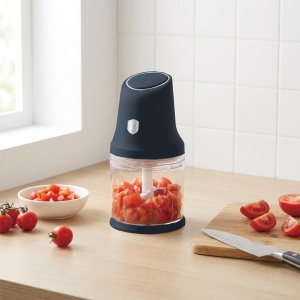 Tocător electric 2 în 1, 300 W, bol 1 L – Berlinger Haus Deep Sea BH 9892, albastru mat, 4 lame inox, 2 viteze - Img 6
