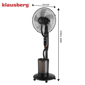 Ventilator cu picior Klausberg KB-9043, funcție de umidificare, 40 cm, negru - Img 5