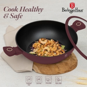 Wok cu capac, cu 2 manere si capac 30 cm Leonardo Collection Berlinger Haus BH 8035 - Img 5