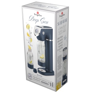 Aparat de făcut sifon manual, cu 2 sticle (1 L și 0,5 L) – Berlinger Haus Deep Sea BH 9762, albastru mat, fără curent electric - Img 2