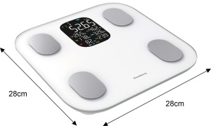 Cântar de baie inteligent cu analiză corporală și Bluetooth, 180 kg – Klausberg KB-7855, alb, ecran LCD color
