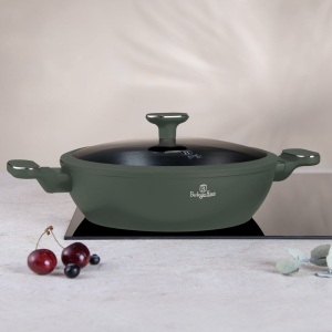Cratiță cu capac 28 cm – Berlinger Haus Green Matte BH 8163, verde mat, antiaderentă titan, compatibilă inducție - Img 4