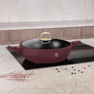 Cratita cu capac 30 cm 4,5L Leonardo Collection Berlinger Haus BH 8039, visiniu mat, mancarea nu se lipeste, compatibila cu inductie - Img 4