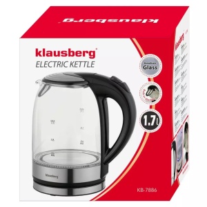 Fierbător electric din sticlă cu LED, 1.7 L, Klausberg KB-7886 - Img 2
