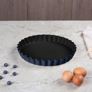 Formă pentru tartă 28 cm, antiaderentă – Berlinger Haus Deep Sea BH 8706, albastru mat, oțel carbon - Img 3