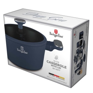 Oală cu capac Berlinger Haus BH 8377 Deep Sea, 24 cm, antiaderentă - Img 3