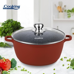 Semioala Aluminiu+Capac 26x12cm, 5.3 L, Calabria, Cooking By Heinner HR-JLG-C26SO
