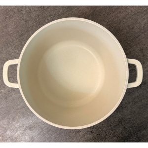 Oală înaltă marmorată cu capac 24 cm, 6,2 L – Royalty Line AD24MG, crem, antiaderentă, compatibilă inducție - Img 7