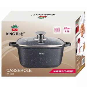 Oala cu capac 22x22 CM 3,7L Kinghoff KH1602