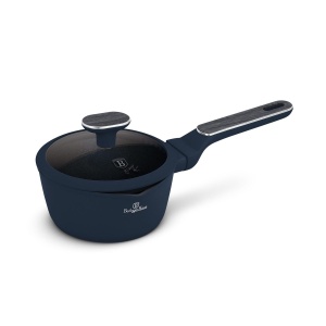 Oală pentru sos cu capac 16 cm, 1,2 L – Berlinger Haus Deep Sea BH 8369, albastru mat, antiaderentă titan, compatibilă inducție