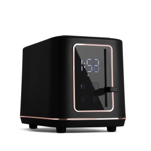 Prăjitor de pâine digital cu afișaj LED, 7 niveluri – Berlinger Haus Black Rose BH 9661, negru cu auriu-roz, Defrost și Reheat - Img 7