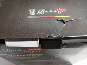 RESIGILAT - Oala marmorata 24 L , cu capac, de calitate, pentru zacusca, gemuri, compoturi, bulion Bachmayer BM 7753-44, antiaderenta, curatare usoara, cu protectie manere din silicon rosu burgund - Img 3