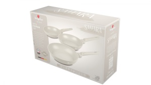 Set 3 tigai Sahara Collection Berlinger Haus Sahara Collection BH 8078, crem, antiaderente, titan