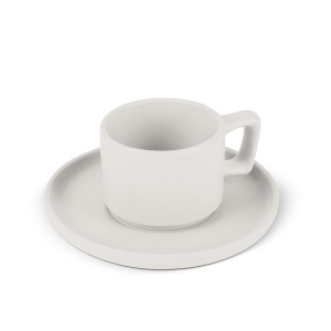 Set 4 cani cu farfurii espresso Sahara Berlinger Haus BH 10015, ceramica, crem - Img 3