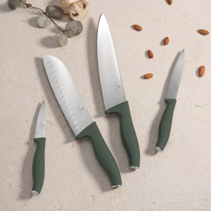 Set 4 cuțite de bucătărie din inox – Berlinger Haus Green Matte BH 3139, verde mat, mâner soft-touch - Img 7