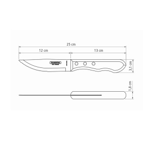 Set 4 Cutite friptura Jumbo Tramontina maro 29899151 - Img 6