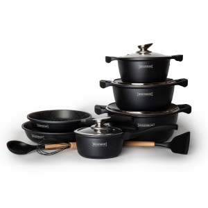 Set oale marmorate 10 piese Royalty Line BS1010M - Negru