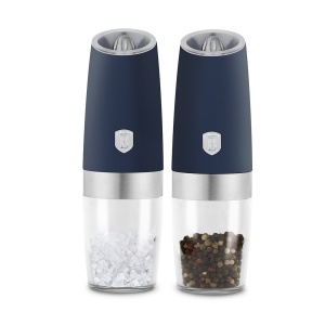 Set râșnițe electrice sare și piper cu pornire automată, 2 piese – Berlinger Haus Deep Sea BH 9572, albastru mat, iluminare LED - Img 4