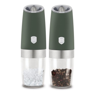 Set râșnițe electrice sare și piper cu pornire automată, 2 piese – Berlinger Haus Green Matte BH 9570, verde mat, iluminare LED - Img 4