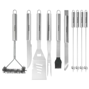 Set ustensile pentru gratar/BBQ, 10 piese, inox, Klausberg KB7901 - Img 2