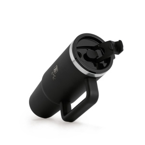 Termos 1L Matte Black Collection BH 8833P, cu maner si pai, negru mat - Img 4