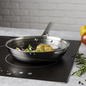 Tigaie ceramică antiaderentă fără PFAS 24 cm, Tri-Ply, pentru inducție – VCASA Velora 90155, fără PTFE și PFOA - Img 4