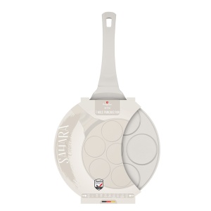 Tigaie cu 7 forme pentru clatite 26 cm Sahara Berlinger Haus BH 7794, antiaderenta, crem