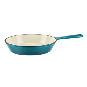 Tigaie fonta emailată 24 cm Turqoise Perfect Home 17820, compatibila cu toate tipurile de plite