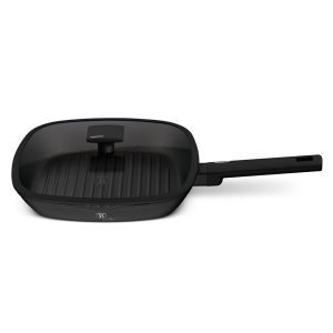Tigaie grill cu capac 28 cm, 2,1 L – Berlinger Haus Matte Black BH 8184, negru mat, antiaderentă titan, compatibilă inducție - Img 2