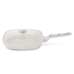 Tigaie grill cu capac 28 cm, 2,1 L – Berlinger Haus Sahara Marble BH 8393, crem mat, antiaderentă titan, compatibilă inducție - Img 3