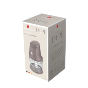 Tocător electric mini 2 în 1, 300 W, bol 1 L – Berlinger Haus Taupe Collection BH 9888, 4 lame inox, 2 viteze - Img 2