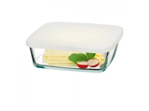 Vas sticla termorezistenta patrat cu capac plastic 1,7 L Simax 7466/D - Simax - Simax