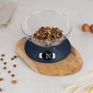 Cântar de bucătărie digital cu bol, 5 kg – Berlinger Haus Deep Sea BH 9628, albastru mat, funcție tara - Img 8