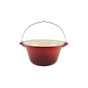 Ceaun fonta emailata cu maner 10,8 L Perfect Home 10569, rosu
