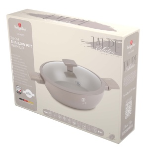 Cratita cu capac 30 cm, 4,5L Taupe Berlinger Haus BH 8099, strat antiaderent, gri