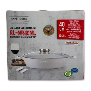 Cratita marmorata cu capac 40 CM RL-MR40ML Royalty Line - crem - Img 11