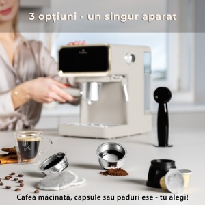Espressor digital 3 in 1 Sahara Berlinger Haus BH/9847, crem mat - Img 8