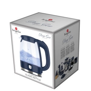 Fierbător de apă din sticlă 1,7 L, iluminare LED – Berlinger Haus Deep Sea BH 9813, albastru mat, bază rotativă 360° - Img 2
