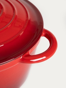 Oala fonta emailata Andreas XM, Homla, 24 cm, 4 l, rosu ombre 871905 - Img 2