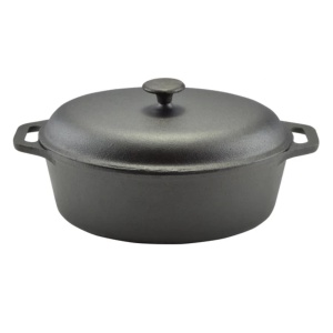 Oala fonta pura ovala cu capac 7,5 L PERFECT HOME 15535