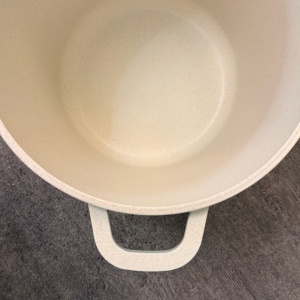 Oală înaltă marmorată cu capac 20 cm, 4 L – Royalty Line AD20MG, crem, antiaderentă, compatibilă inducție - Img 6