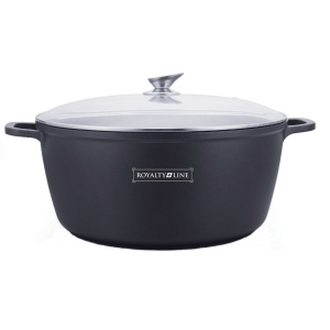 Oală marmorată 14L cu capac, 36 cm – Royalty Line BS36M, curățare ușoară, antiaderentă