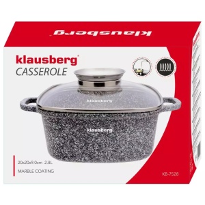 Oala cu capac 20x20 CM 2,8L Klausberg KB7528