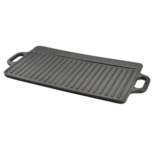 Placa grill BBQ cu două suprafețe 51x24cm, fonta Perfect Home 12014