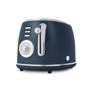 Prăjitor de pâine cu fante extra-late, 850 W, 6 niveluri – Berlinger Haus Deep Sea BH 9765, design rustic, albastru mat - Img 7