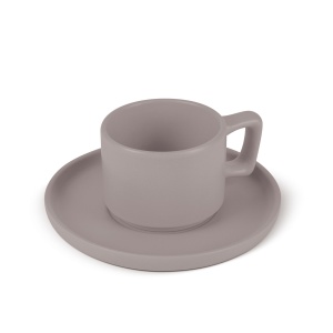 Set 4 cani cu farfurii Taupe Berlinger Haus BH 10016, ceramica, gri