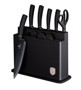 Set Cutit cu tocatoare Matte Black Berlinger Haus BH 2492