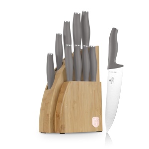 Set cutite 10 piese, stativ Taupe Berlinger Haus BH 3122