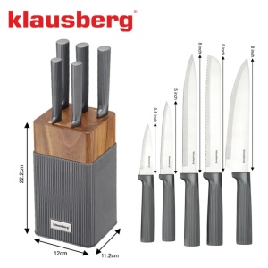 Set cutite cu suport 6 piese Klausberg KB-7982 - Img 3